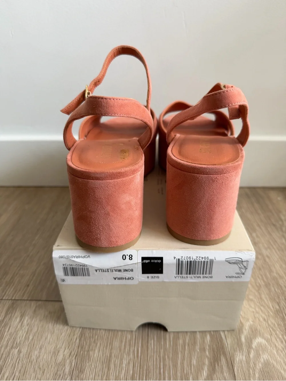 Stuart Weitzman Carmen Midi Wedge Sandals Terracotta Suede Size 9.5B